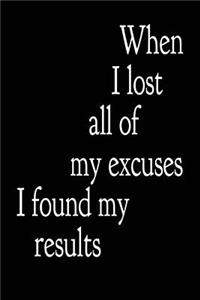 When I Lost All of My Excuses I Found My Results