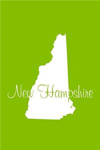 New Hampshire - Lime Green Lined Notebook with Margins