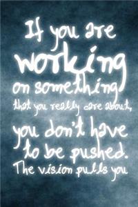 If You Are Working On Something That You Really Care About, You Don't Have To Be Pushed. The Vision Pulls You