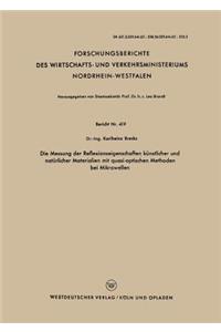 Die Messung der Reflexionseigenschaften künstlicher und natürlicher Materialien mit quasi-optischen Methoden bei Mikrowellen