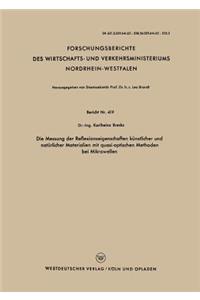 Messung Der Reflexionseigenschaften Künstlicher Und Natürlicher Materialien Mit Quasi-Optischen Methoden Bei Mikrowellen