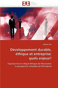 Développement durable, éthique et entreprise