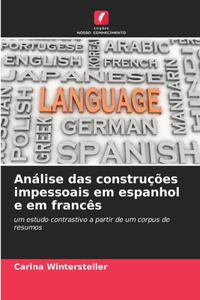 Análise das construções impessoais em espanhol e em francês