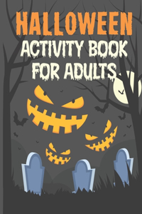 Halloween Activity Book For Adults
