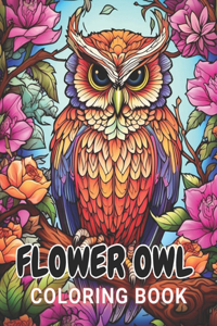 Flower Owl Coloring Book for Adult