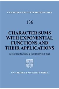 Character Sums with Exponential Functions and Their Applications