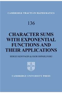 Character Sums with Exponential Functions and their Applications