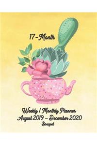17-Month Bouquet Weekly / Monthly Planner August 2019 - December 2020