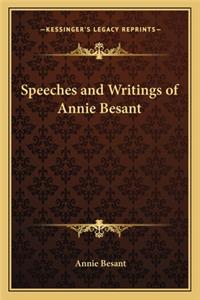 Speeches and Writings of Annie Besant