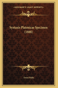Syntaxis Platonicae Specimen (1888)