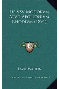 De Vsv Modorvm Apvd Apollonivm Rhodivm (1891)
