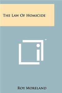 Law Of Homicide