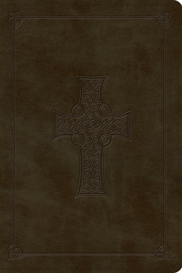 ESV Large Print Bible (Trutone, Olive, Celtic Cross Design)
