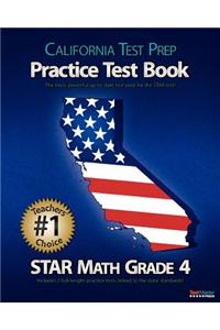 California Test Prep Practice Test Book Star Math Grade 4