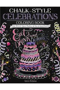 Chalk-Style Celebrations Coloring Book