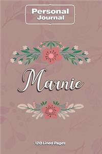 Marnie Notebook Journal Personal Diary Personalized Name 120 pages Lined (6x9 inches) (15x23cm)