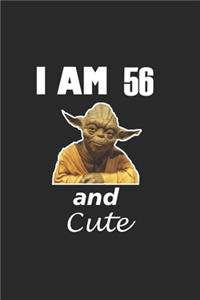 i am 56 and cute baby yoda Notebook birthday Gift