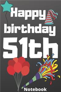Happy birthday 51th notebook
