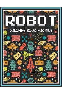 Robot coloring book for kids