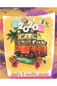 Happy new year 2020 Planner Weekly and Monthly