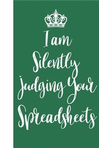 I am Silently Judging Your Spreadsheets