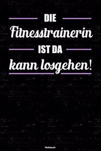 Die Fitnesstrainerin ist da kann losgehen! Notizbuch