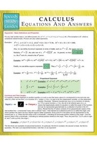 Calculus Equations And Answers (Speedy Study Guides)