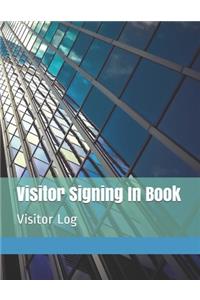 Visitor Signing In Book