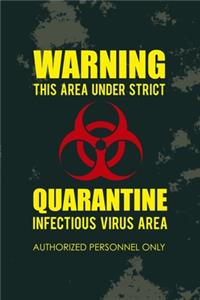 Warning This Area Under Strict Quarantine Infectious Virus Area Authorized Personnel Only