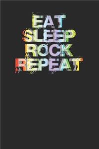 Eat Sleep Rock Repeat Journal for Rock Music Lovers 120 Pages Lined