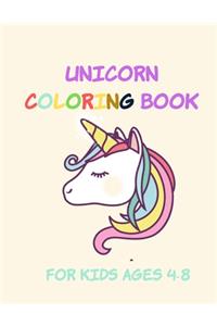 Unicorn Coloring Book for Kids Ages 4-8
