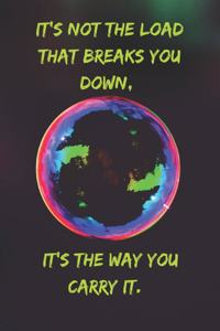It's not the load that breaks you down, it's the way you carry it.