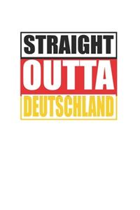 Straight Outta Deutschland 120 Page Notebook Lined Journal with Flag for German Pride