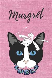 Margret personalisiertes Notizbuch Katze / Malbuch / Tagebuch / Journal / DIN A5 / Geschenk