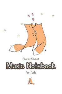 Blank Sheet Music Notebook for Kids