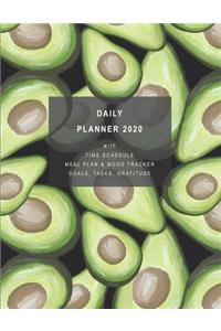 Daily Planner 2020 with Time Schedule, Meal Plan & Mood Tracker, Goals, Tasks, Gratitude