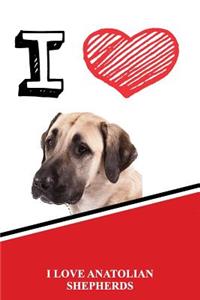 I Love Anatolian Shepherds: Weekly Planner Notebook 365 Daily - 52 Week Journal 120 Pages 6x9