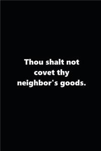 Religious Journal 10th Commandment Traditional Black White
