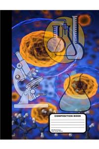 Chemistry Lab Unruled Composition Notebook 200 Blank Journal Pages