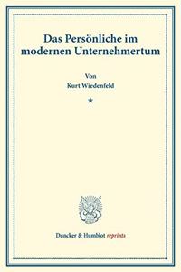 Das Personliche Im Modernen Unternehmertum