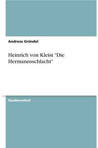 Heinrich Von Kleist Die Hermannsschlacht