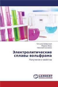 Elektroliticheskie splavy vol'frama