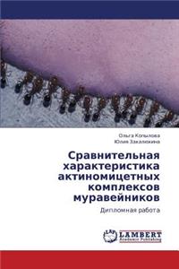 Sravnitel'naya Kharakteristika Aktinomitsetnykh Kompleksov Muraveynikov