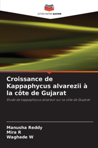 Croissance de Kappaphycus alvarezii à la côte de Gujarat