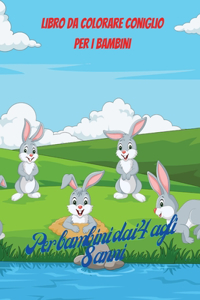Libro da colorare conigli per bambini