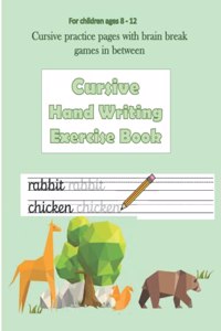 Cursive Hand Writing Practice Book