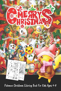 Pokemon Christmas Coloring Book For Kids Ages 4-8
