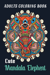 Adults Coloring Book Cute Mandala Elephent