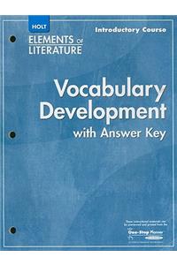 Holt Elements of Literature: Vocabulary Development with Answer Key, Introductory Course