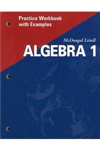 McDougal Littell Algebra 1: Practice Workbook with Examples Se